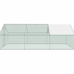 Hönsgård 18m² | Lättstädat | Galvaniserat stål Silver Best